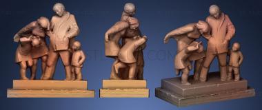 3D model Corso group statue (STL)